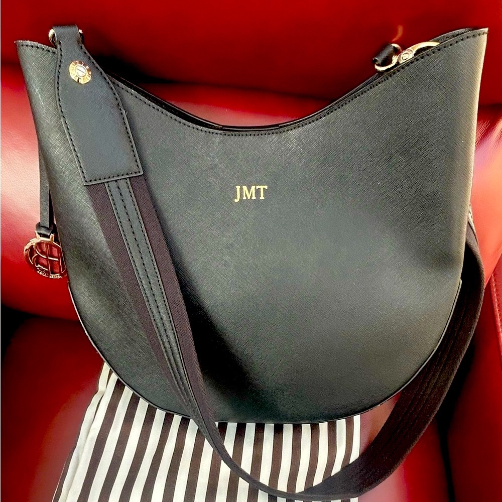 Henri Bendel Black Saffiano Leather Shoulder Bag - Picture 10 of 16